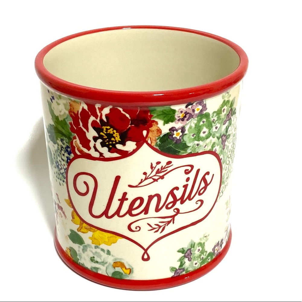 The Pioneer Woman Country Garden Utensil Crock NEW